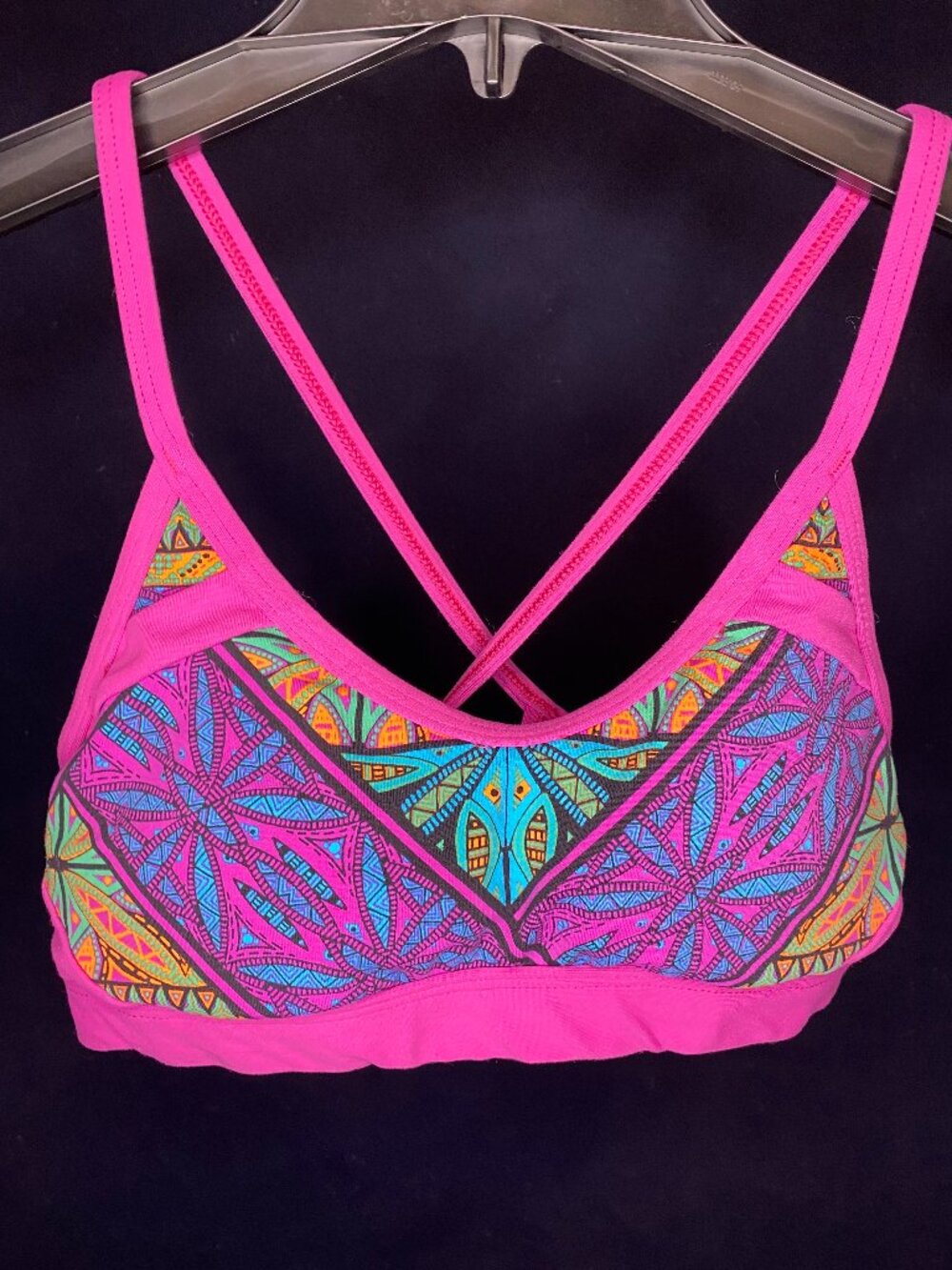 Gianni Bini Geometric Print sports bra Sz S